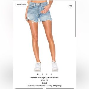 AGOLDE Parker Vintage Cut Off Short in Swapmeet Size 27